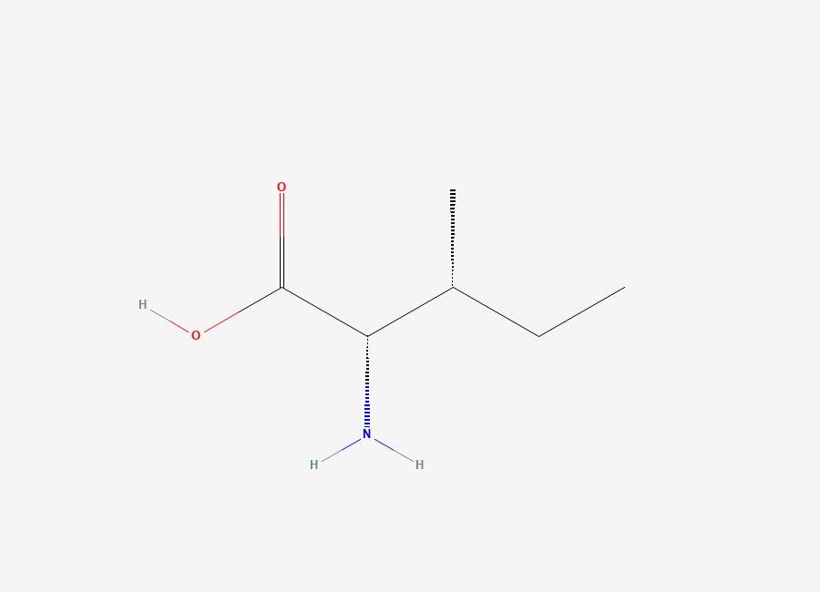 Two-dimensional chemical structure of Alloisoleucine, DL-