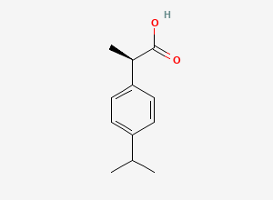 Two-dimensional chemical structure of (2R)-2-(4-propan-2-ylphenyl)propanoic acid