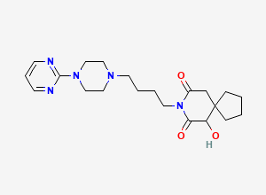 Two-dimensional chemical structure of Buspirone 6-Hydroxy Metabolite, CAS 125481-61-0