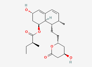 Two-dimensional chemical structure of Pravastatin EP Impurity D / Pravastatin Lactone, CAS 85956-22-5