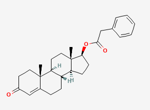 Two-dimensional chemical structure of Testosterone Phenylacetate