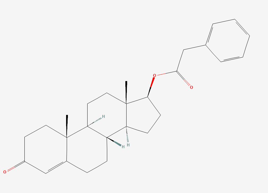Two-dimensional chemical structure of Testosterone Phenylacetate
