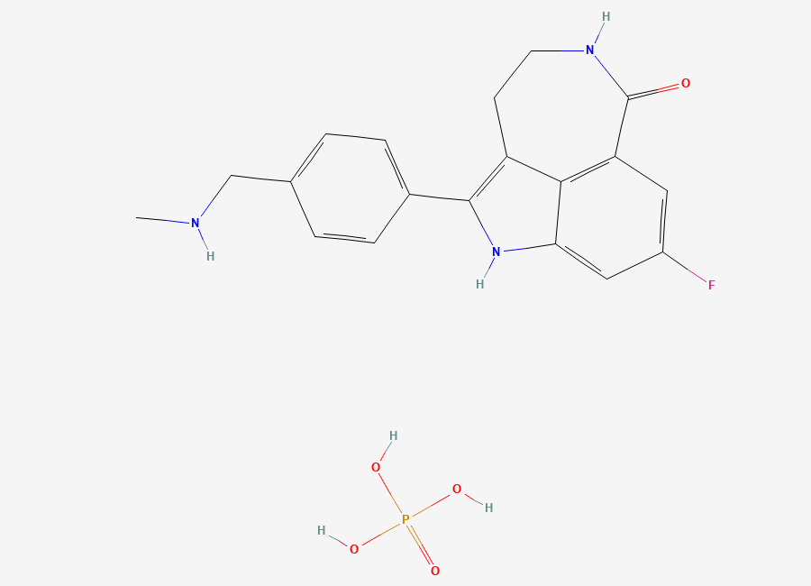 Two-dimensional chemical structure of Rucaparib Phosphate
