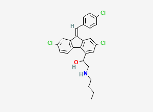 Two-dimensional chemical structure of Desbutyl Lumefantrine Impurity/ (Z)-Desbutyl Lumefantrine, CAS 355841-11-1