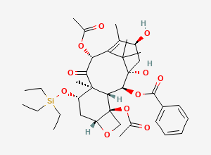 Two-dimensional chemical structure of 7-O-(Triethylsilyl) Baccatin III, CAS 115437-21-3