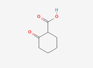 Two-dimensional chemical structure of 2-Oxocyclohexanecarboxylic acid
