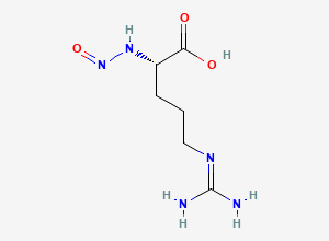 Two-dimensional chemical structure of N-Nitroso Arginine, CAS 2492451-27-9