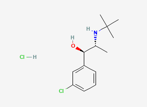 Two-dimensional chemical structure of Bupropion Dihydro (R,R)-Isomer (HCl Salt), CAS 357637-18-4