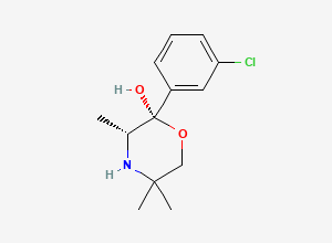Two-dimensional chemical structure of Bupropion Morpholinol (2R,3R)-Isomer/ (R,R)-Hydroxy Bupropion, CAS 192374-15-5