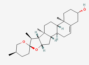 Two-dimensional chemical structure of Diosgenin
