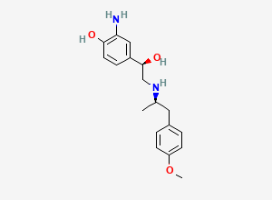 Two-dimensional chemical structure of Arformoterol Desformyl Impurity, CAS 245759-62-0