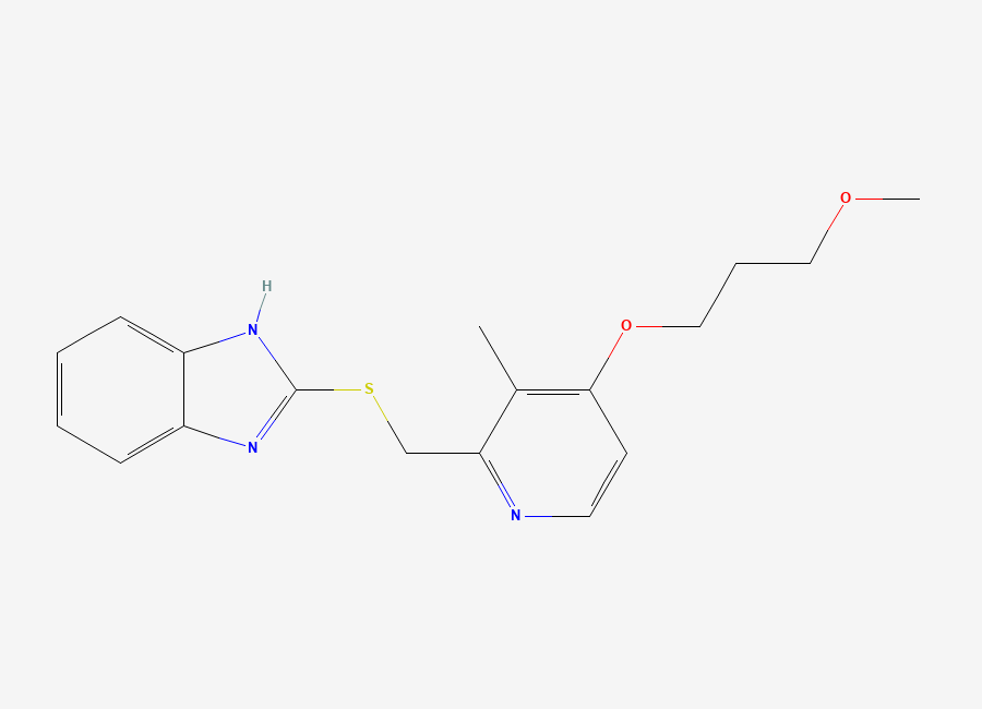 Two-dimensional chemical structure of Rabeprazole EP Impurity B /Rabeprazole Related Compound E / Rabeprazole Sulfide, CAS 117977-21-6