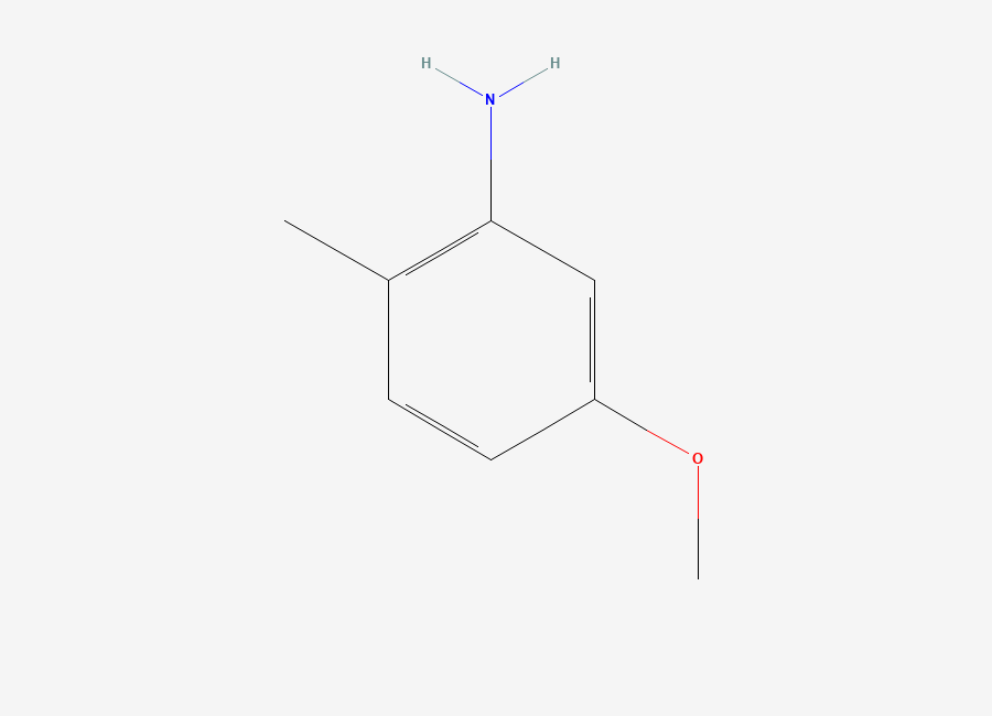 Two-dimensional chemical structure of 5-Methoxy-o-toluidine