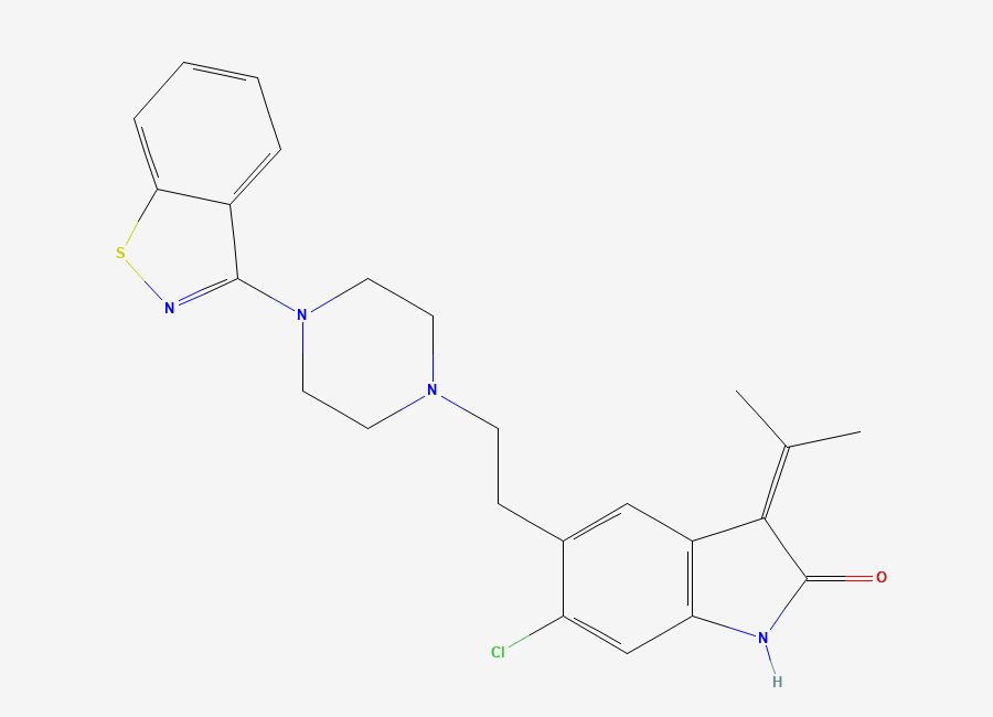 Two-dimensional chemical structure of Ziprasidone Impurity 2