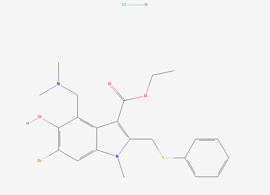 Two-dimensional chemical structure of Arbidol