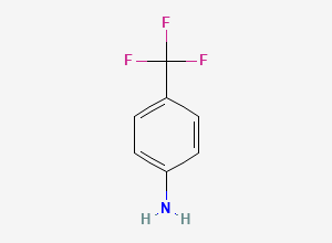 Two-dimensional chemical structure of Leflunomide Related Compound A / Leflunomide EP Impurity A, CAS 455-14-1