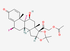 Two-dimensional chemical structure of 6-beta-Fluoro-triamcinolone-acetonide Acetate, CAS 67438-37-3