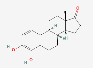 Two-dimensional chemical structure of 4-Hydroxy Estrone, CAS 3131-23-5