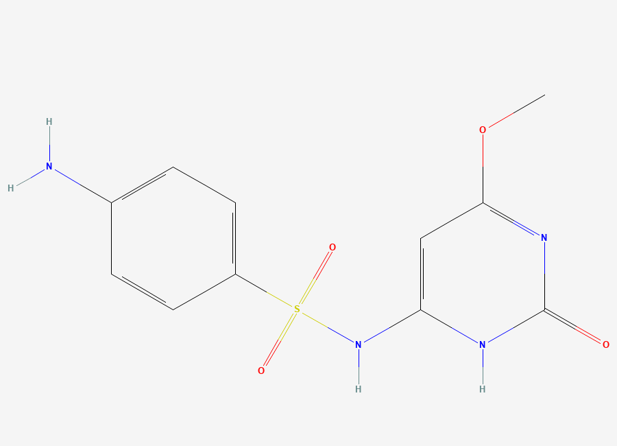 Two-dimensional chemical structure of Sulfadimethoxine EP Impurity F (Free Base), CAS 19868-00-9