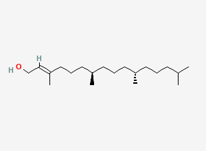Two-dimensional chemical structure of (E,7R,11S)-3,7,11,15-Tetramethylhexadec-2-en-1-ol