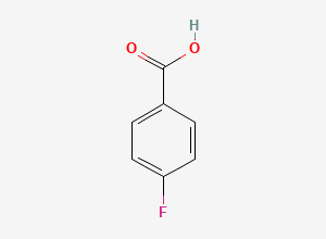 Two-dimensional chemical structure of 4-Fluorobenzoic Acid/ By Product-02, CAS 456-22-4