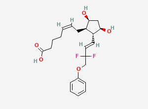 Two-dimensional chemical structure of Tafluprost Acid, CAS 209860-88-8