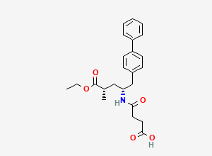 Two-dimensional chemical structure of (2S,4R)-Sacubitril, CAS 761373-05-1