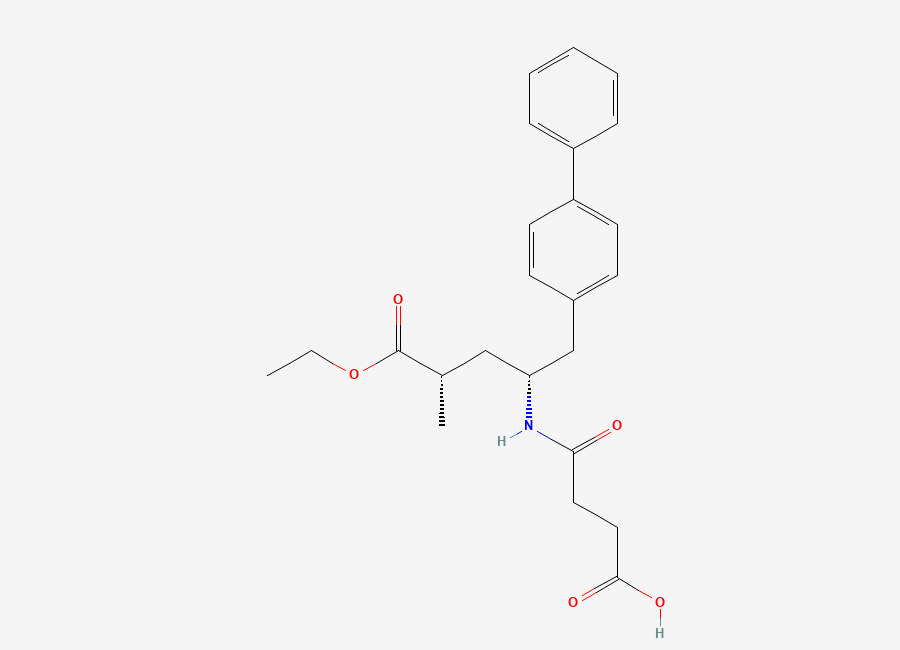 Two-dimensional chemical structure of (2S,4R)-Sacubitril, CAS 761373-05-1