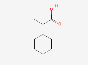 Two-dimensional chemical structure of 2-Cyclohexylpropionic acid