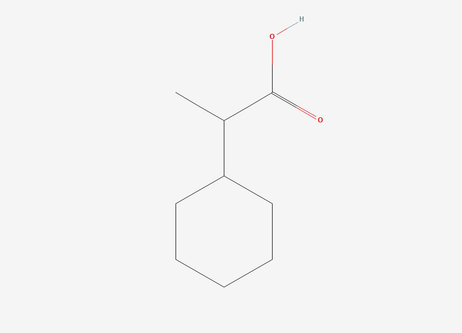 Two-dimensional chemical structure of 2-Cyclohexylpropionic acid