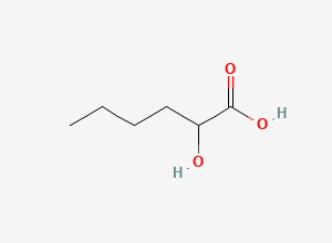 Two-dimensional chemical structure of 2-Hydroxyhexanoic acid