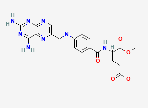 Two-dimensional chemical structure of Methotrexate EP Impurity J/ Dimethyl Methotrexate, CAS 34378-65-9