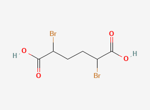 Two-dimensional chemical structure of 2,5-Dibromoadipic acid