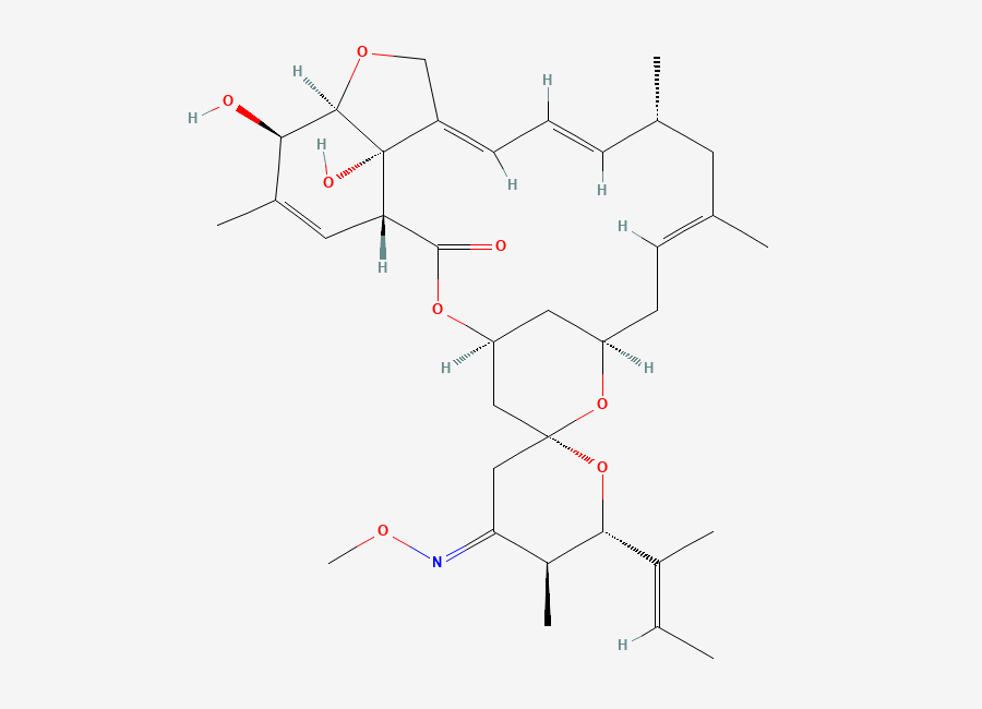 Two-dimensional chemical structure of Moxidectin EP Impurity A / Moxidectin Butenyl Analog, CAS 114041-32-6