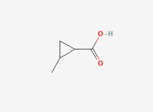 Two-dimensional chemical structure of 2-Methylcyclopropanecarboxylic acid