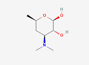 Two-dimensional chemical structure of beta-D-Desosamine, CAS 57794-18-0