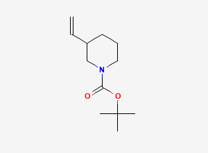Two-dimensional chemical structure of 3-Vinyl-piperidine-1-carboxylic acid tert-butyl ester
