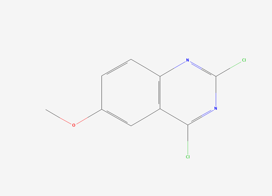 Two-dimensional chemical structure of 2,4-Dichloro-6-methoxyquinazoline