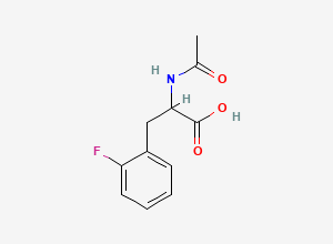 Two-dimensional chemical structure of N-Acetyl-2-fluoro-3-phenyl-DL-alanine